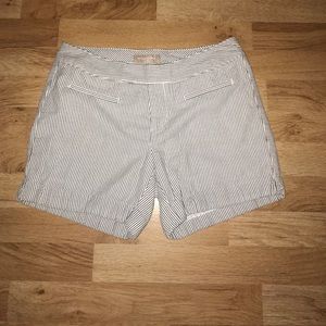 Seersucker blue and white shorts